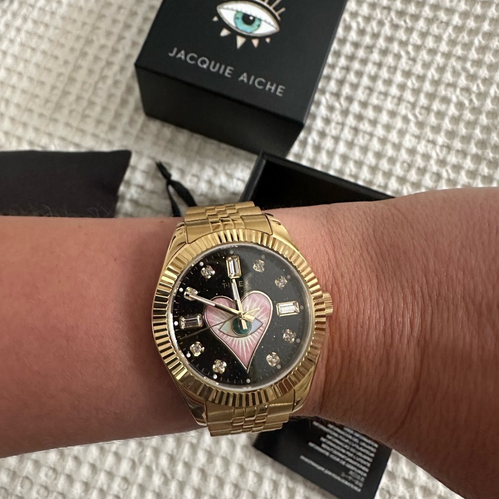 Timex legacy x Jacquie Aiche goldstone dial with tribal eye 36mm
